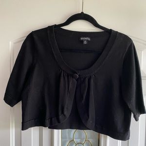 Cropped Black Cardigan L